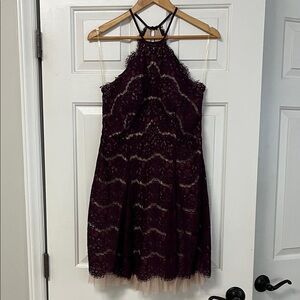 Y2K Francesca’s Lace Halter Whimsigoth Witchy Dress Size Large